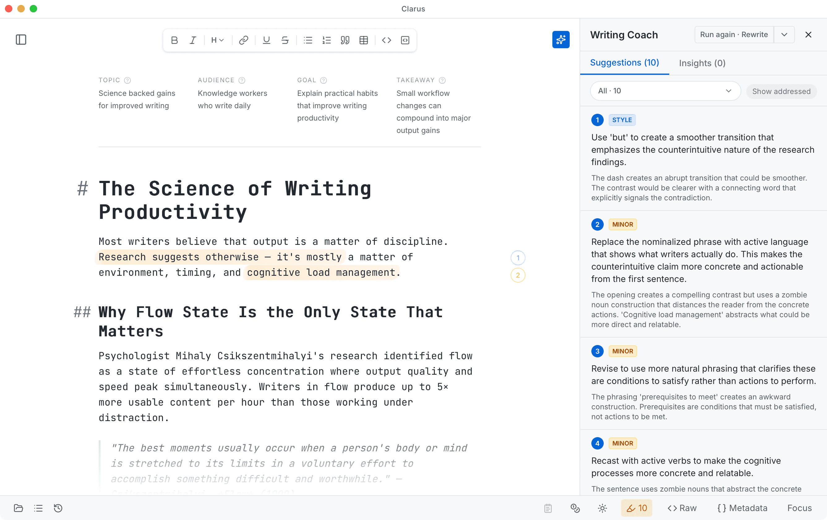 Clarus for Managers — Write to Be Understood screenshot